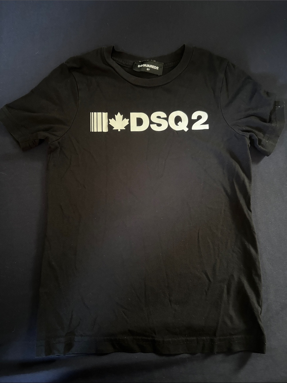 DSQUARED2 Black Tee with White DSQ2 Logo